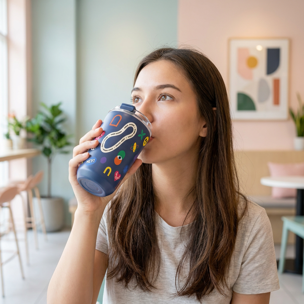 Vaso Térmico de Acero Inoxidable con Interior Cerámico - Keep Moving | Aurea