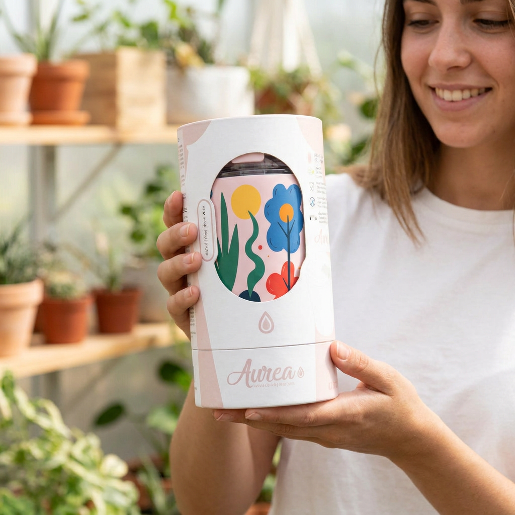 Vaso Térmico de Acero Inoxidable con Interior Cerámico - Happy Garden | Aurea