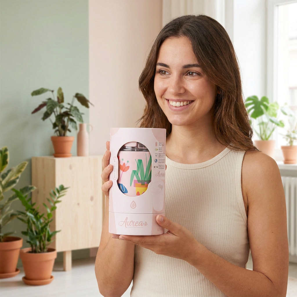 Vaso Térmico de Acero Inoxidable con Interior Cerámico - Little Botanical | Aurea