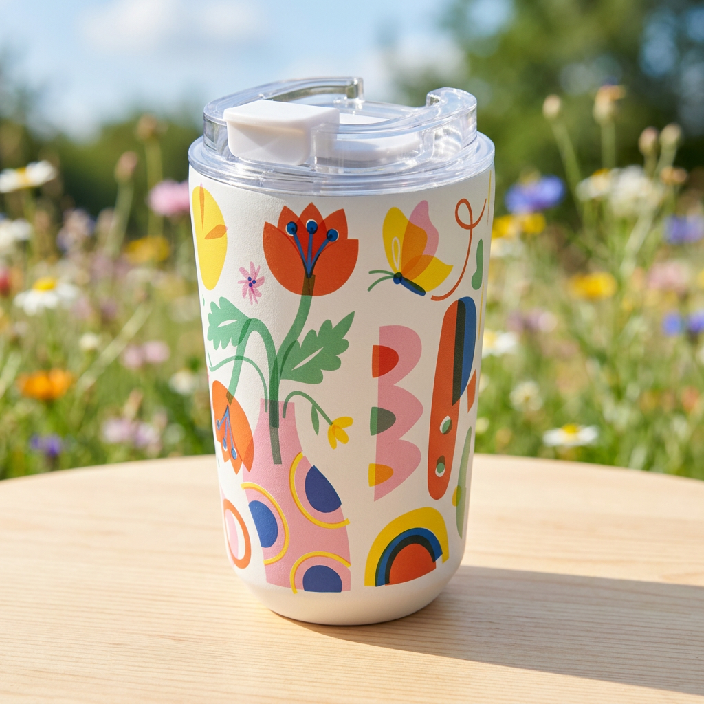 Vaso Térmico de Acero Inoxidable con Interior Cerámico - Little Botanical | Aurea