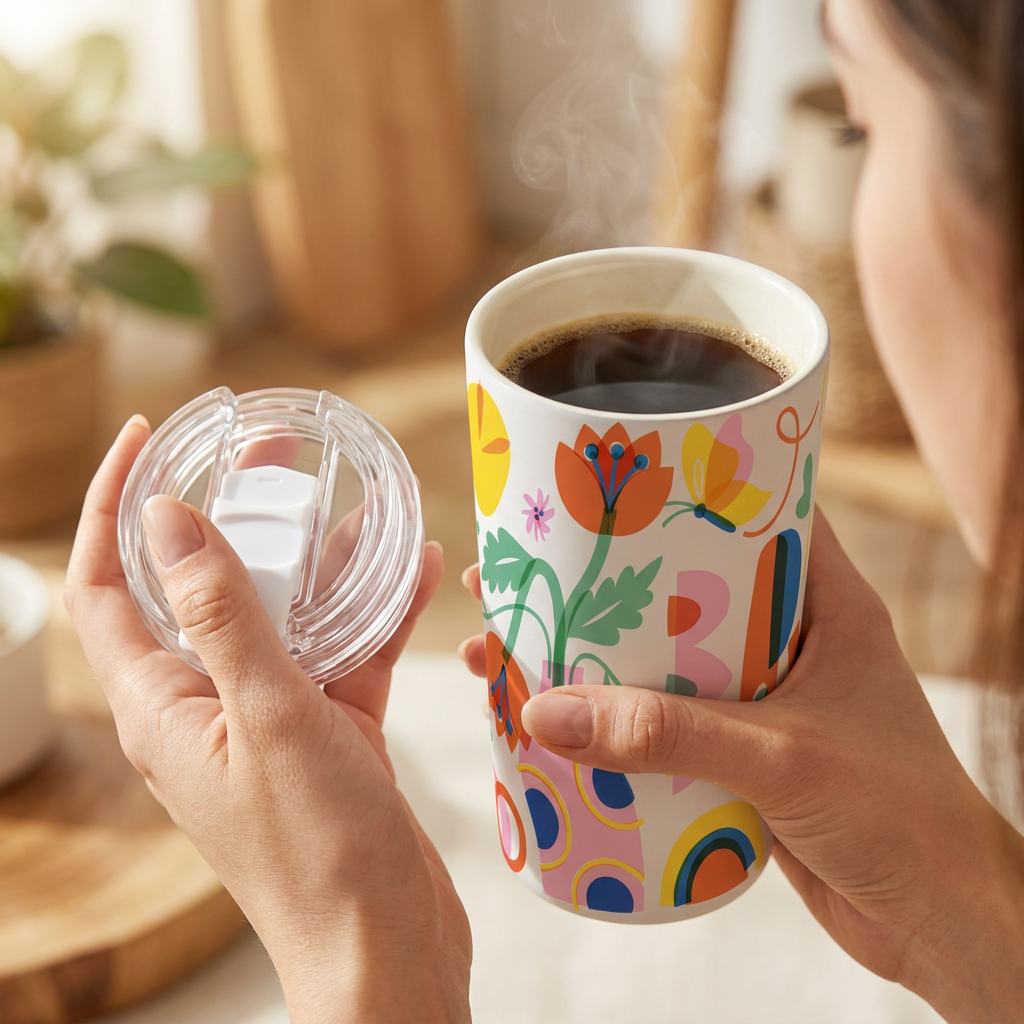 Vaso Térmico de Acero Inoxidable con Interior Cerámico - Little Botanical | Aurea