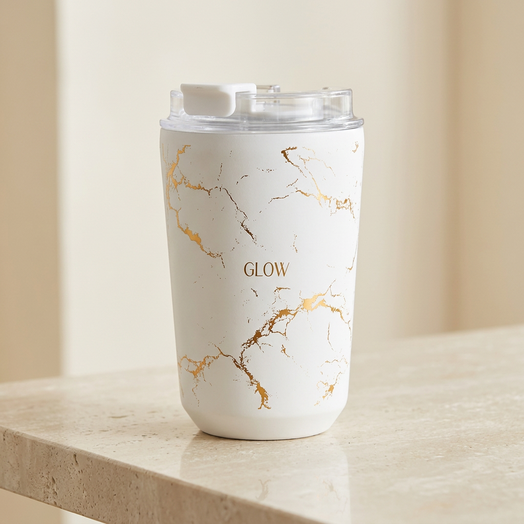Vaso Térmico de Acero Inoxidable con Interior Cerámico - Pure Gold | Aurea