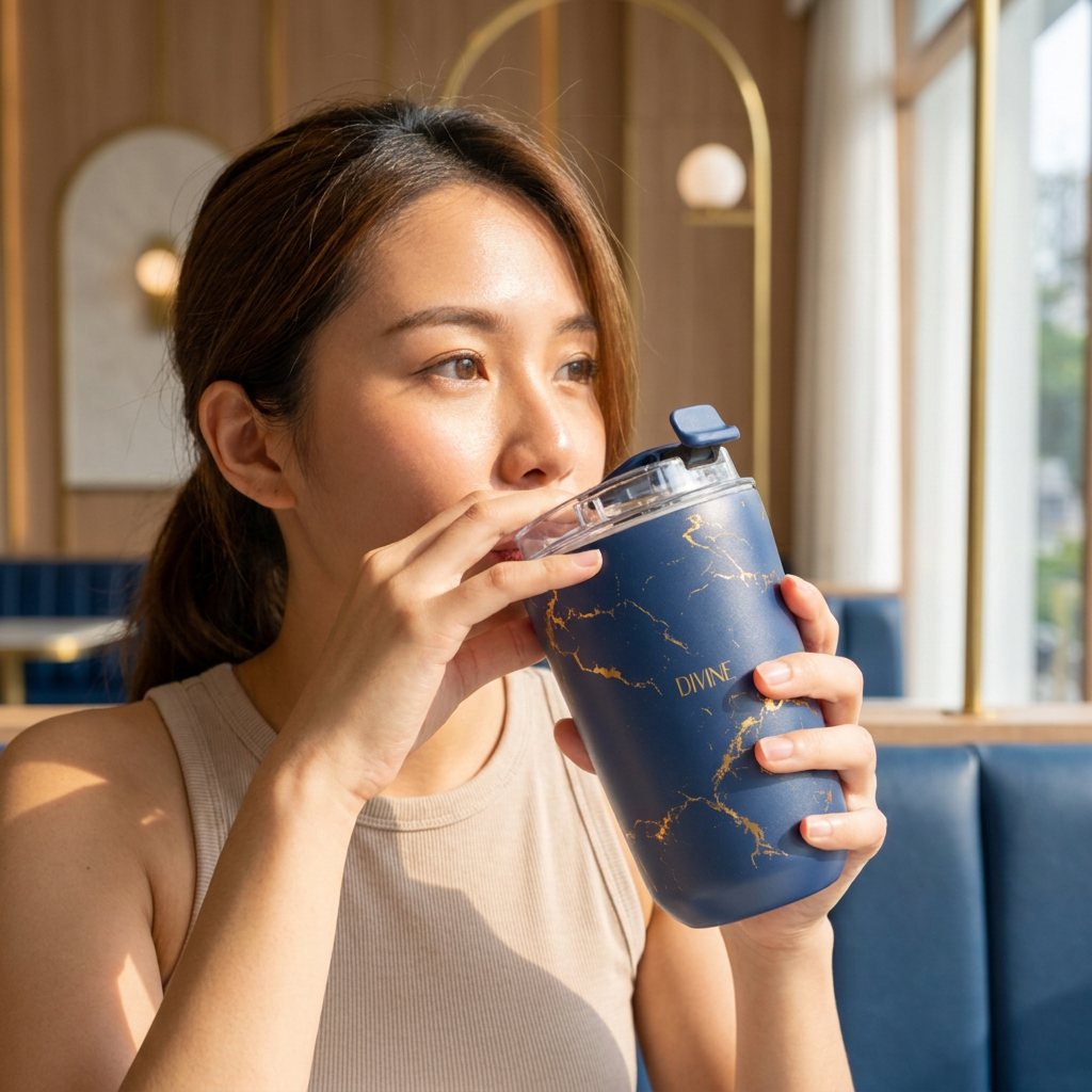 Vaso Térmico de Acero Inoxidable con Interior Cerámico - Pure Gold | Aurea