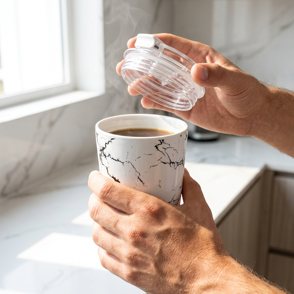Vaso Térmico de Acero Inoxidable con Interior Cerámico - Solid Stone | Aurea