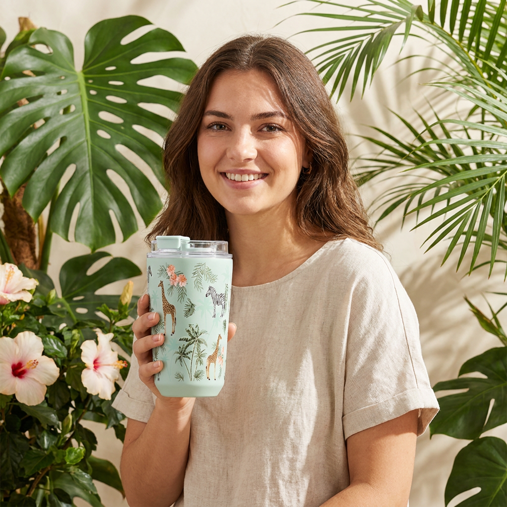 Vaso Térmico de Acero Inoxidable con Interior Cerámico - Savanna Life | Aurea