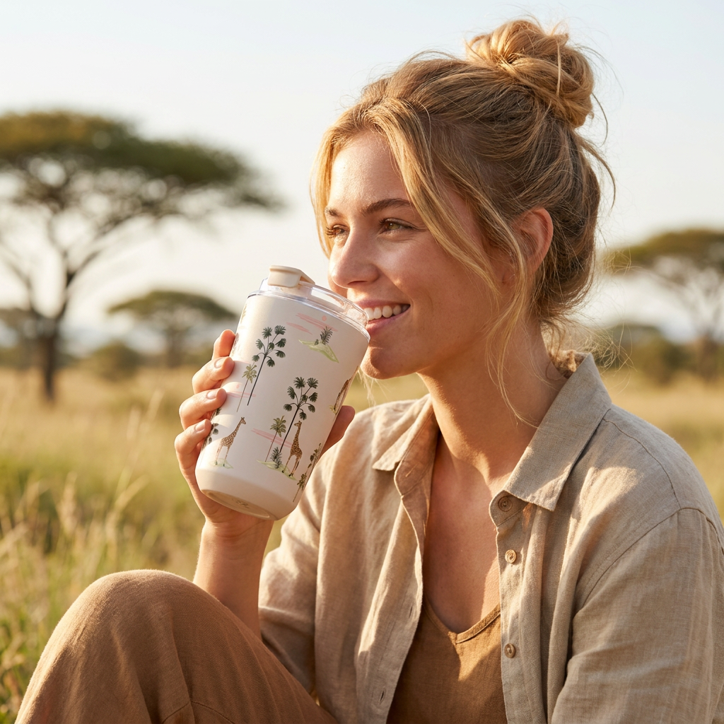 Vaso Térmico de Acero Inoxidable con Interior Cerámico - Savanna Life | Aurea