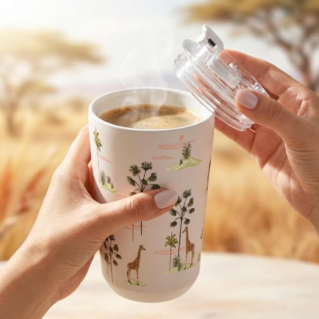 Vaso Térmico de Acero Inoxidable con Interior Cerámico - Savanna Life | Aurea