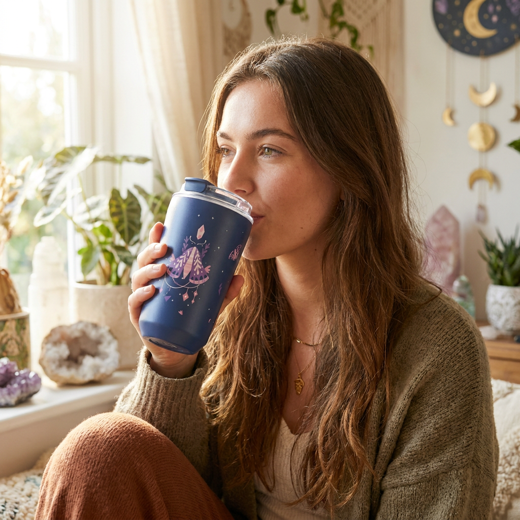 Vaso Térmico de Acero Inoxidable con Interior Cerámico - Mystic Night | Aurea