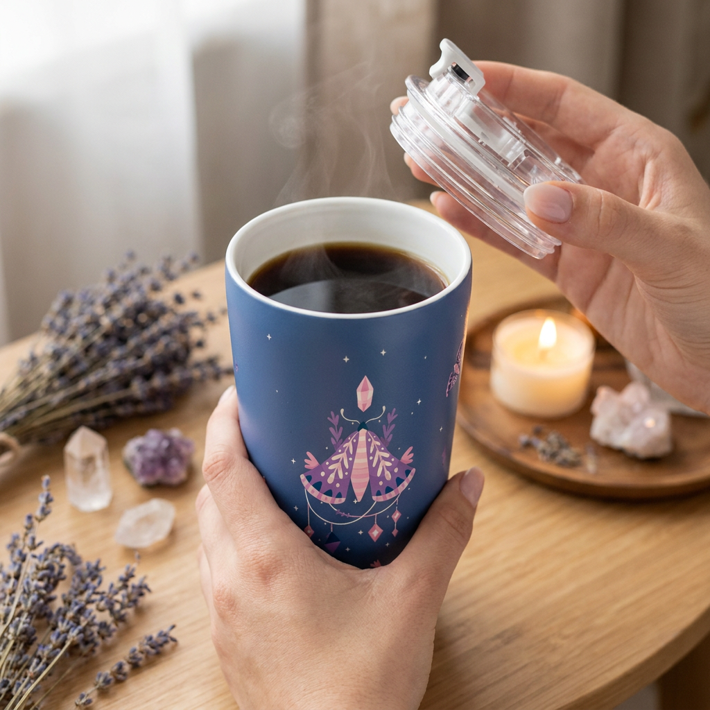 Vaso Térmico de Acero Inoxidable con Interior Cerámico - Mystic Night | Aurea