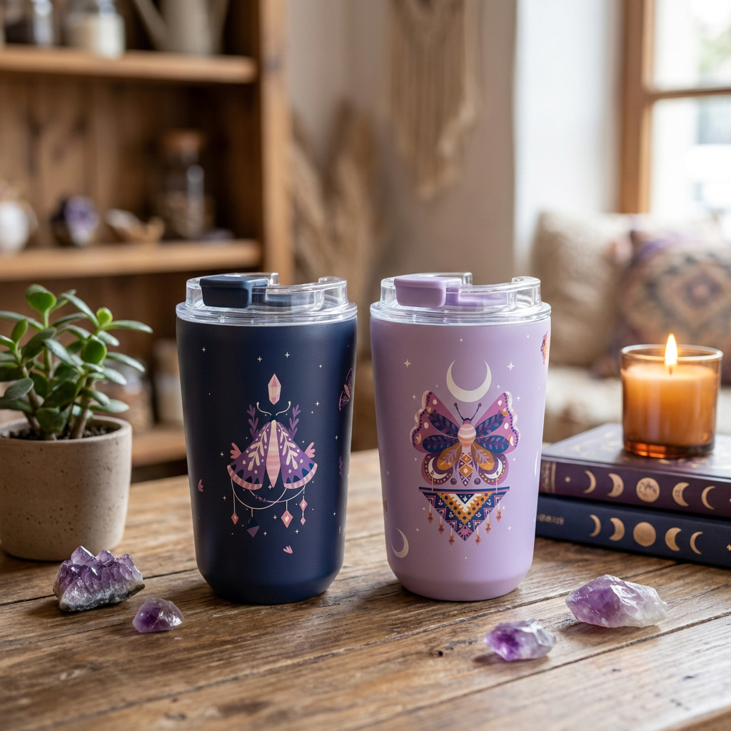 Vaso Térmico de Acero Inoxidable con Interior Cerámico - Mystic Night | Aurea