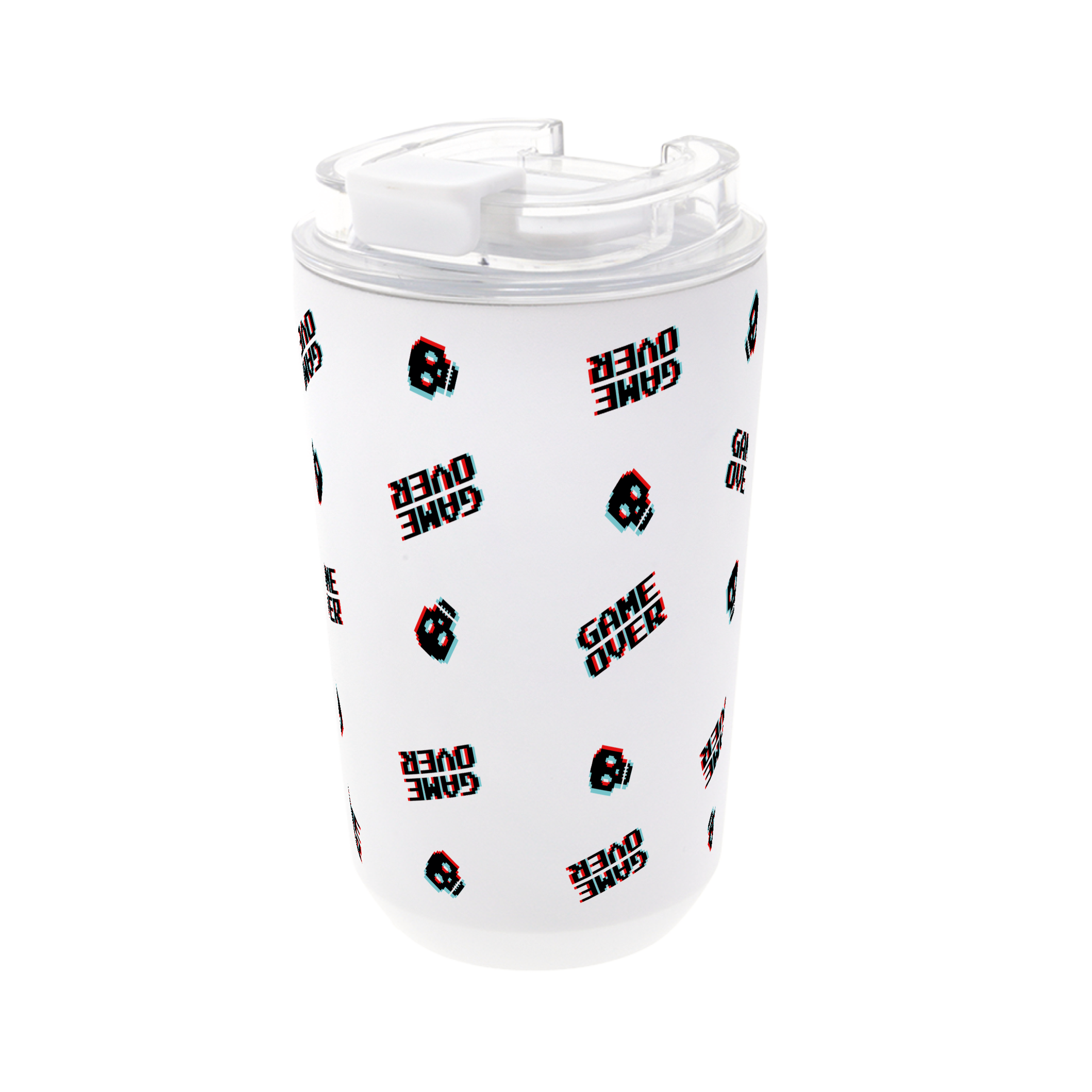 Vaso Térmico de Acero Inoxidable con Interior Cerámico - Arcade Skull | Aurea