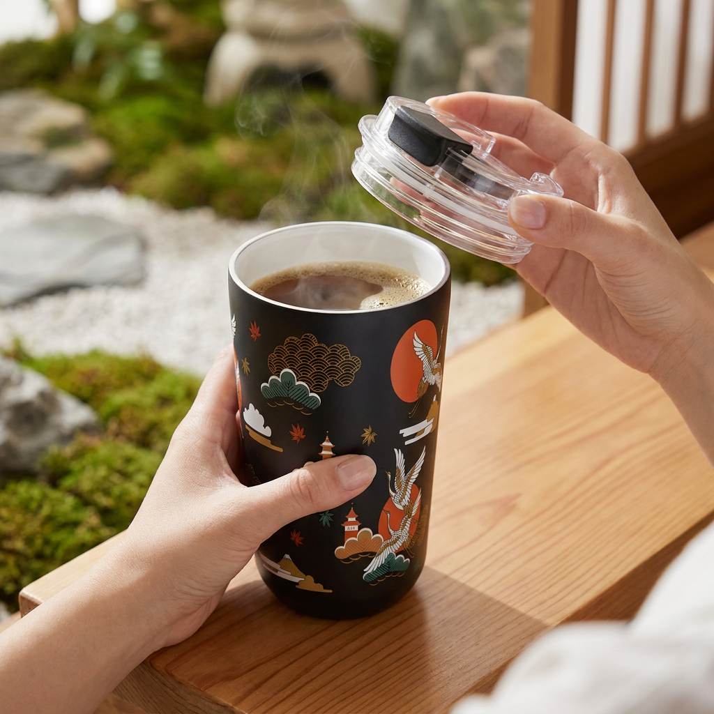 Vaso Térmico de Acero Inoxidable con Interior Cerámico - Tokyo Sky | Aurea