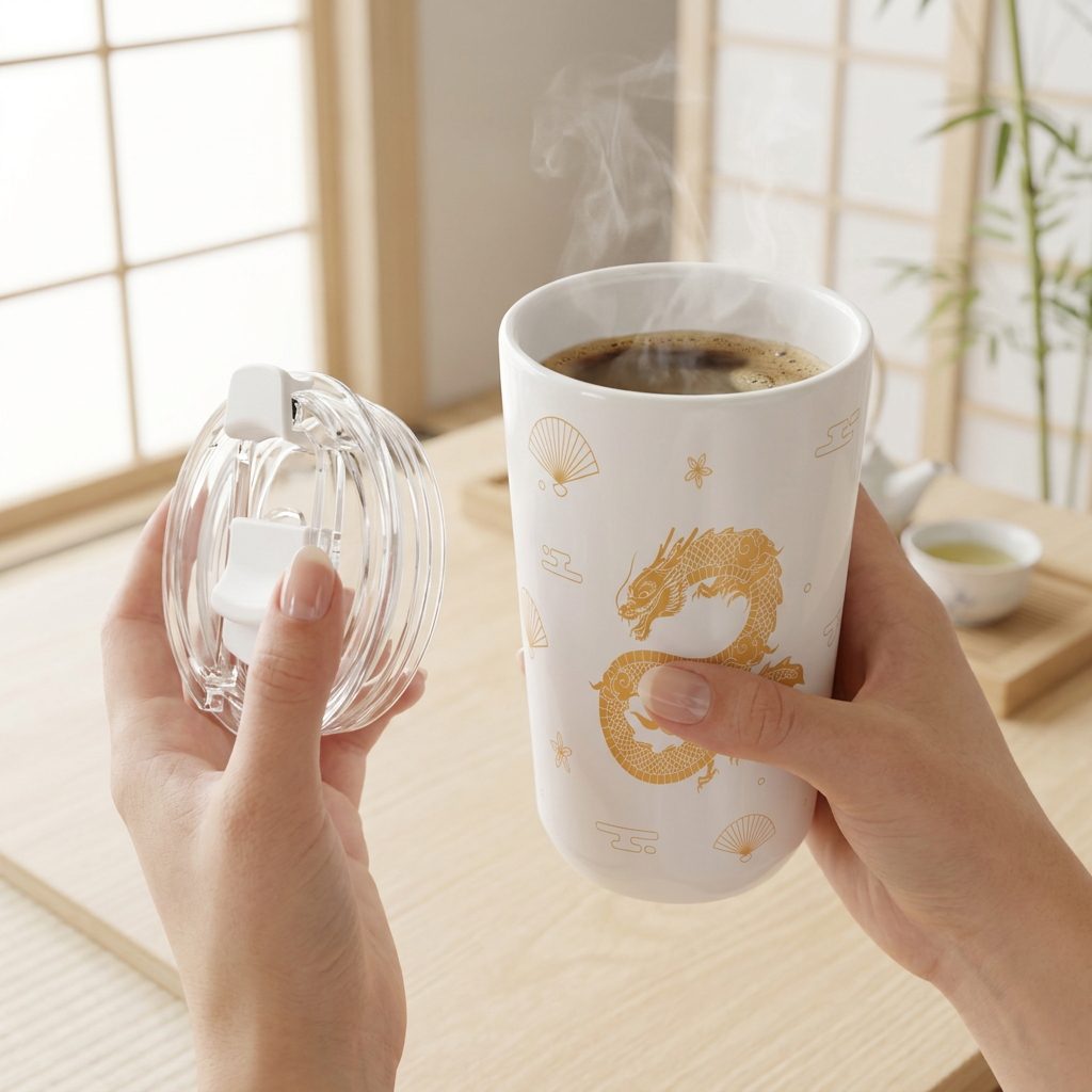 Vaso Térmico de Acero Inoxidable con Interior Cerámico - Dragon Spirit | Aurea