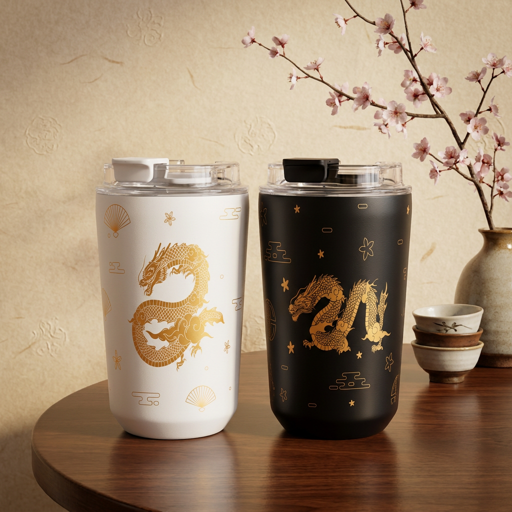 Vaso Térmico de Acero Inoxidable con Interior Cerámico - Dragon Spirit | Aurea