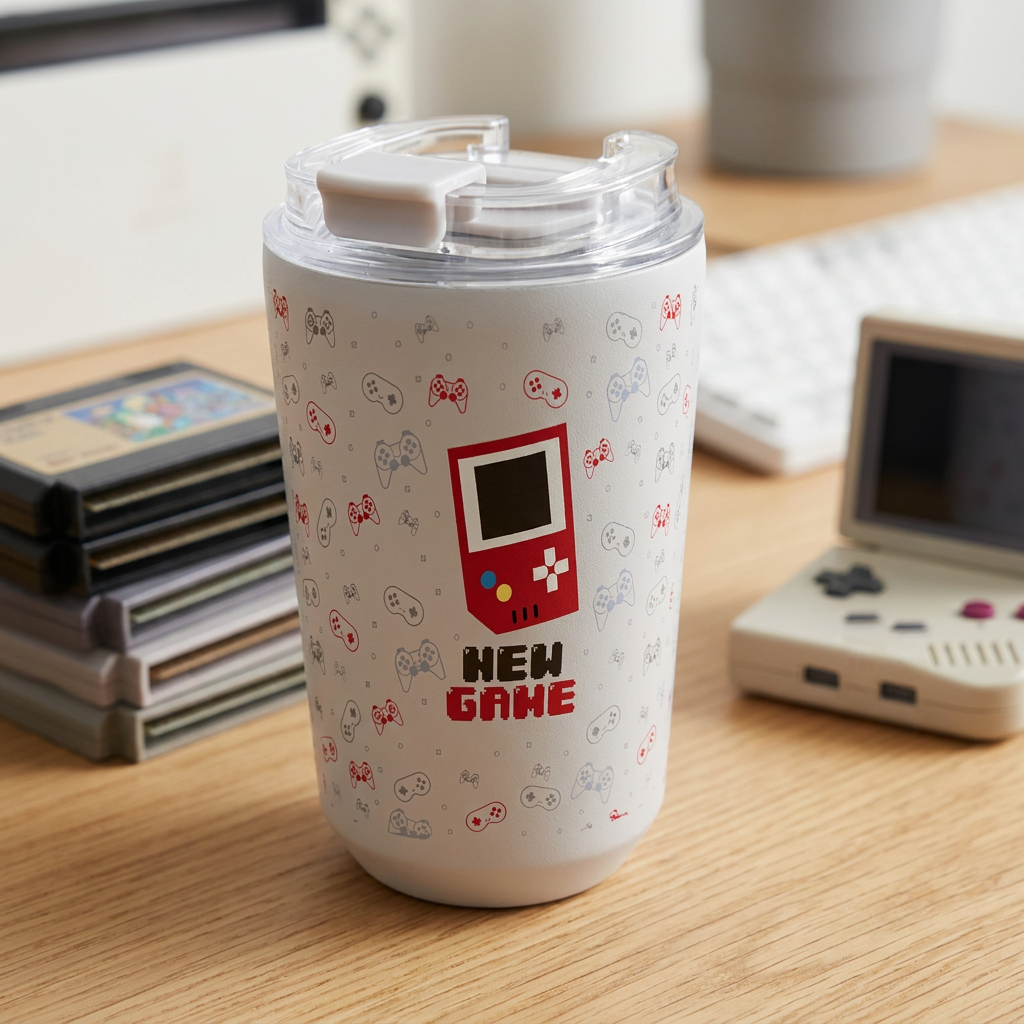 Vaso Térmico de Acero Inoxidable con Interior Cerámico - Pixel Gaming | Aurea