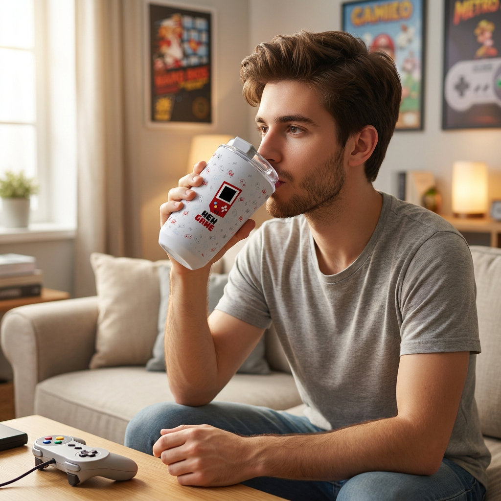 Vaso Térmico de Acero Inoxidable con Interior Cerámico - Pixel Gaming | Aurea