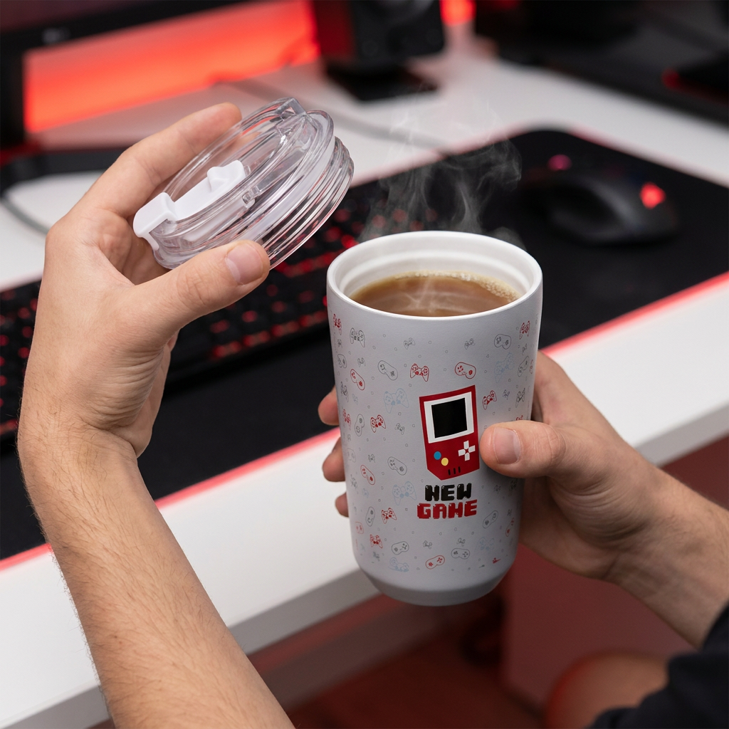 Vaso Térmico de Acero Inoxidable con Interior Cerámico - Pixel Gaming | Aurea