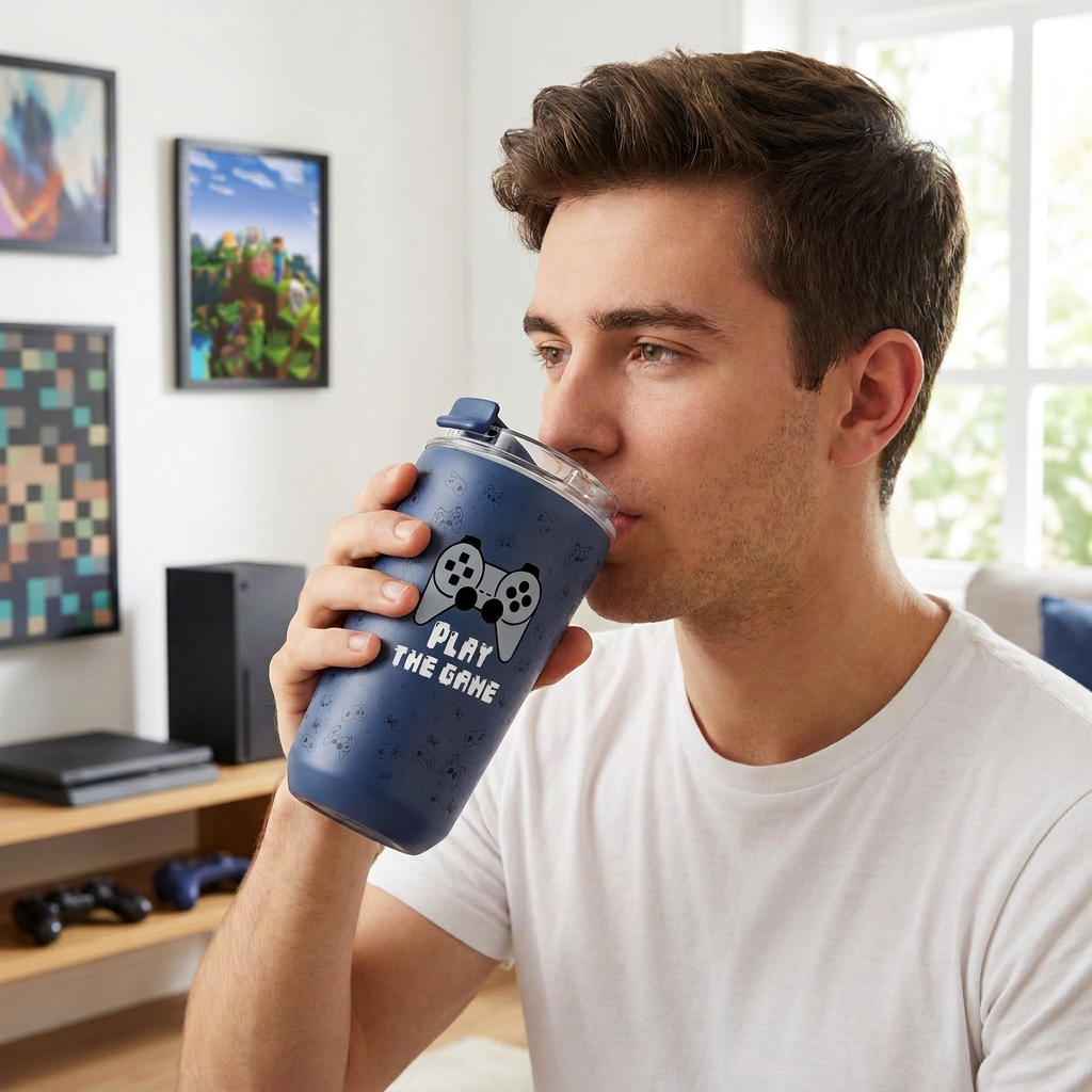 Vaso Térmico de Acero Inoxidable con Interior Cerámico - Pixel Gaming | Aurea