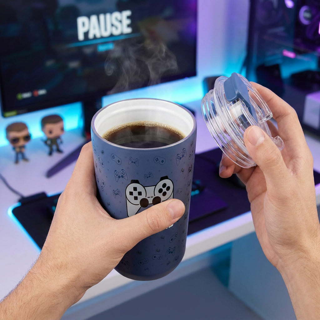 Vaso Térmico de Acero Inoxidable con Interior Cerámico - Pixel Gaming | Aurea