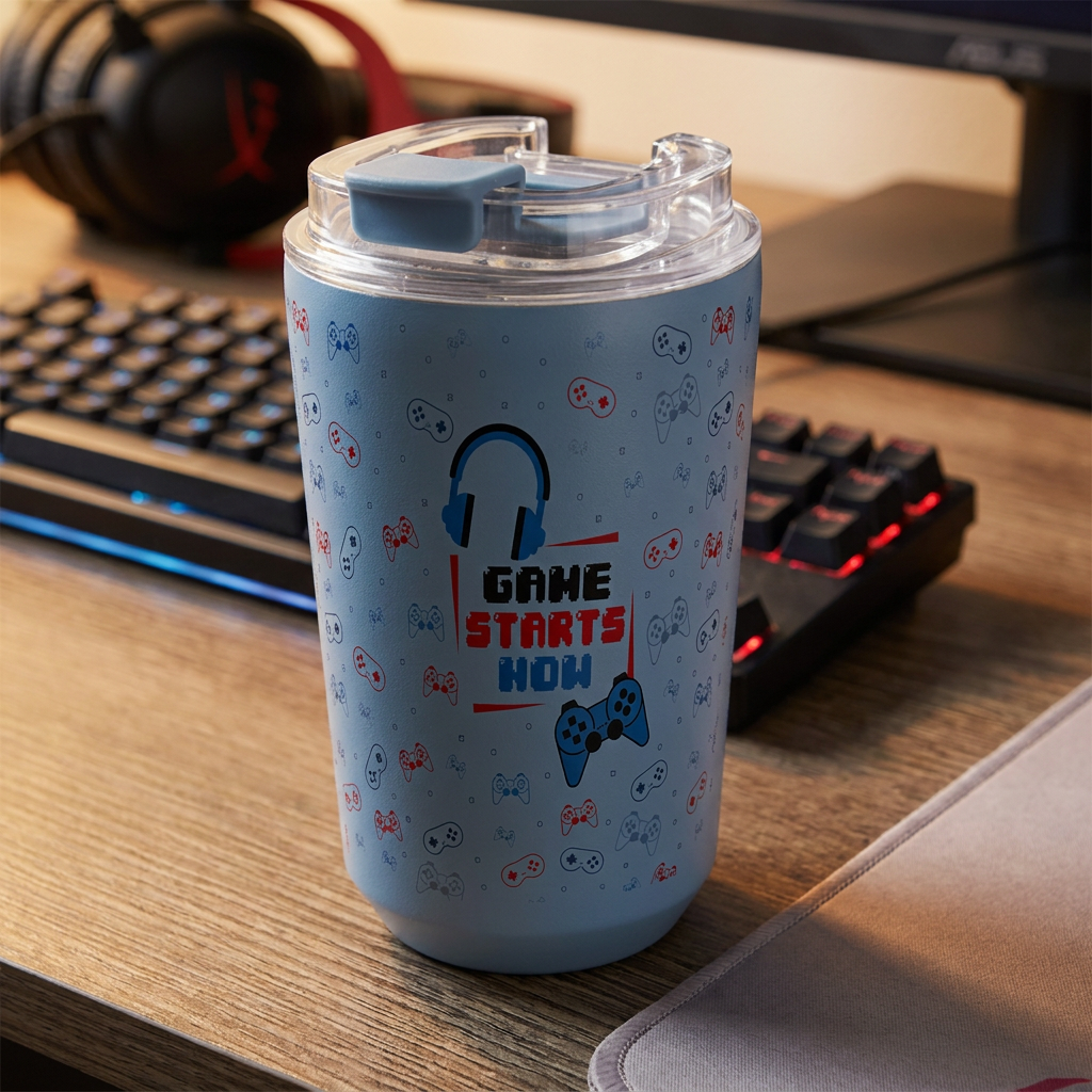 Vaso Térmico de Acero Inoxidable con Interior Cerámico - Pixel Gaming | Aurea