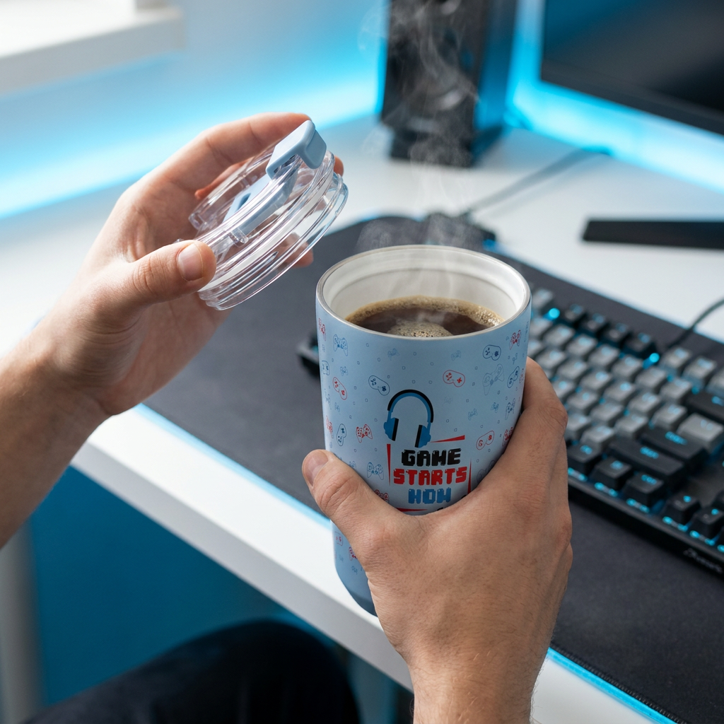 Vaso Térmico de Acero Inoxidable con Interior Cerámico - Pixel Gaming | Aurea