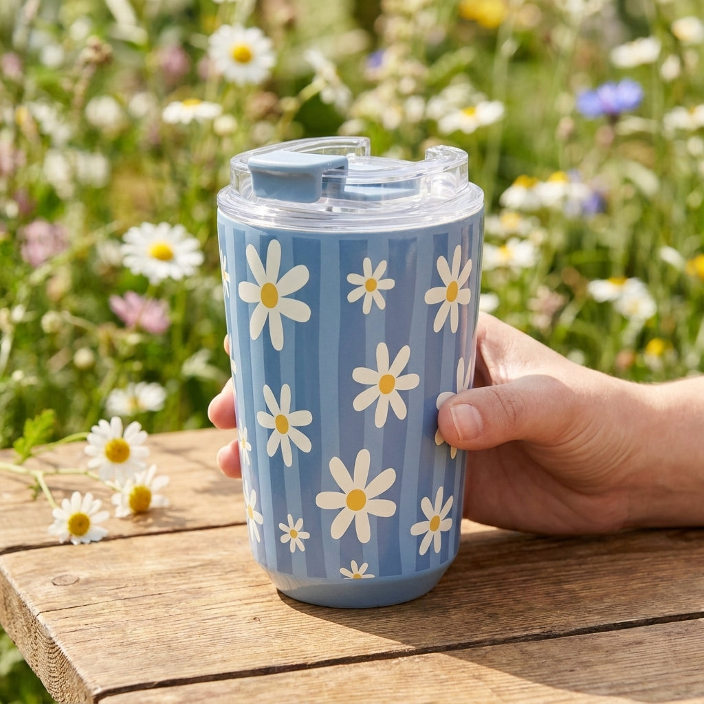 Vaso Térmico de Acero Inoxidable con Interior Cerámico - Floral Picnic | Aurea