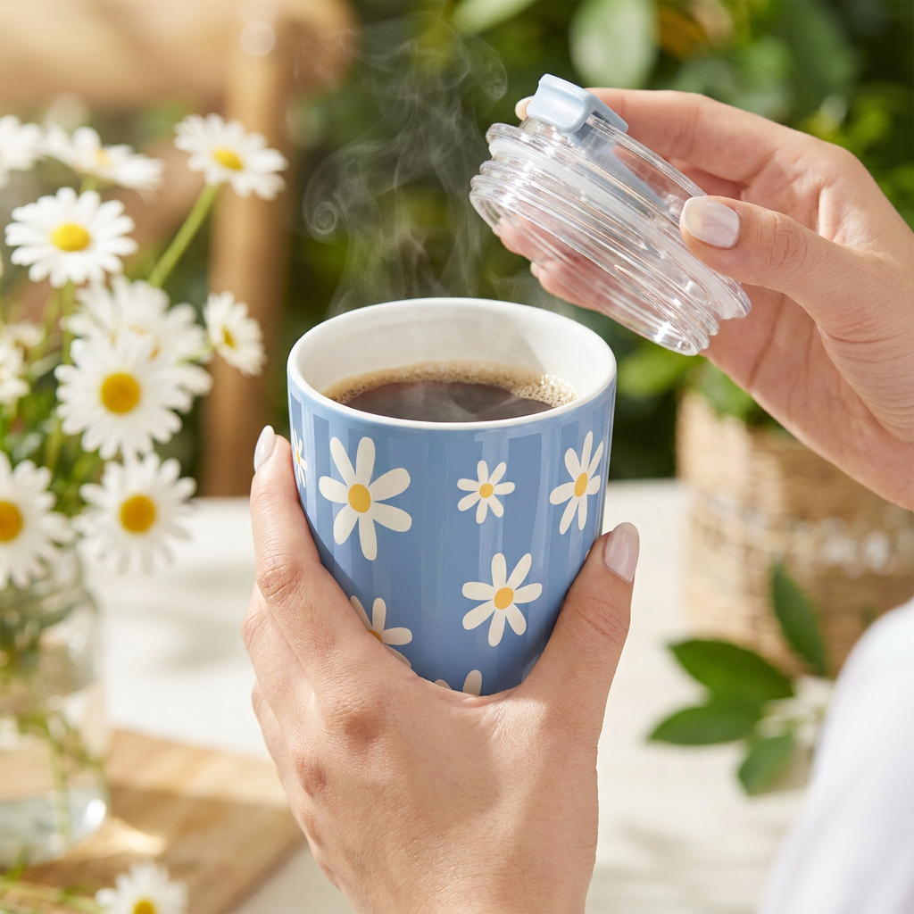 Vaso Térmico de Acero Inoxidable con Interior Cerámico - Floral Picnic | Aurea
