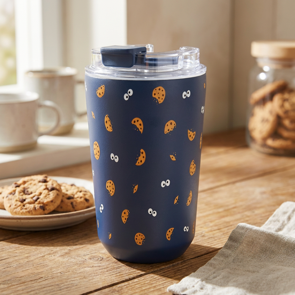 Vaso Térmico de Acero Inoxidable con Interior Cerámico - Cookie Beast | Aurea