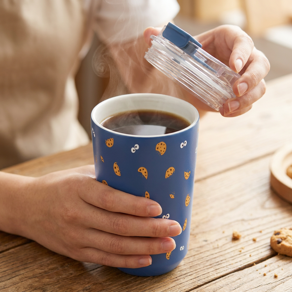 Vaso Térmico de Acero Inoxidable con Interior Cerámico - Cookie Beast | Aurea