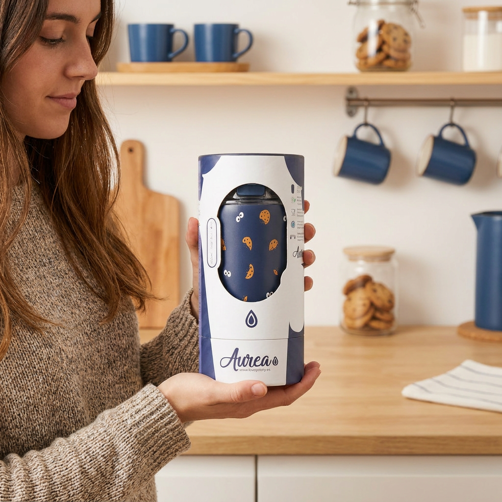 Vaso Térmico de Acero Inoxidable con Interior Cerámico - Cookie Beast | Aurea