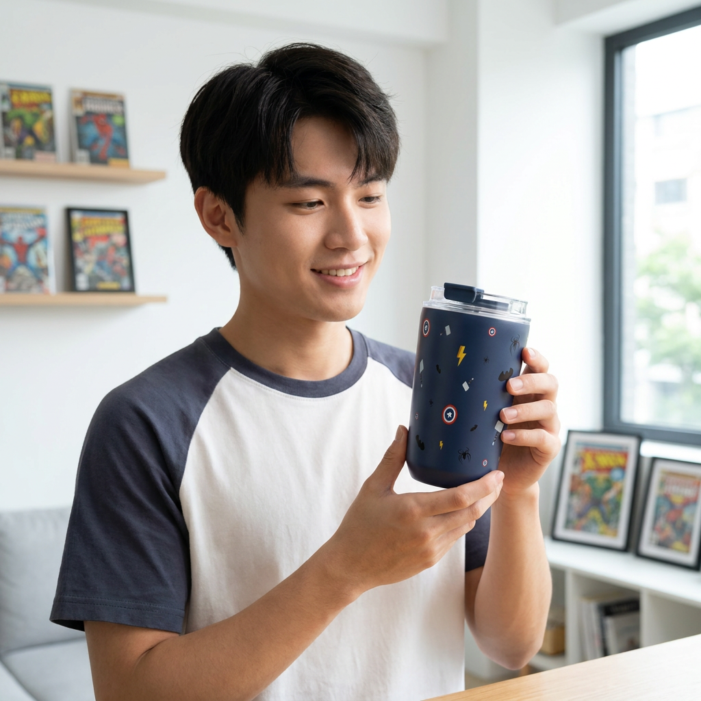 Vaso Térmico de Acero Inoxidable con Interior Cerámico - Hero Squad | Aurea