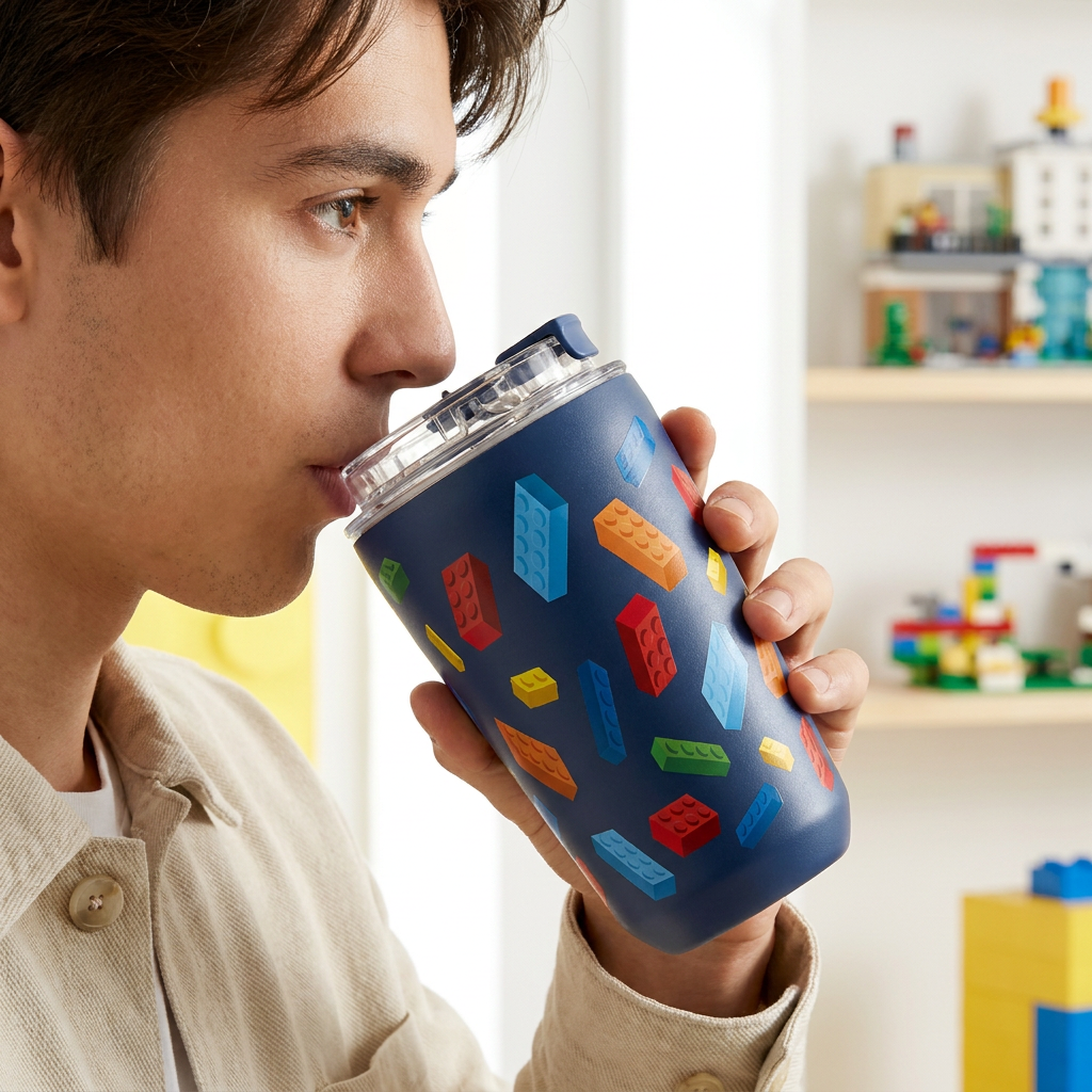 Vaso Térmico de Acero Inoxidable con Interior Cerámico - Block Build | Aurea