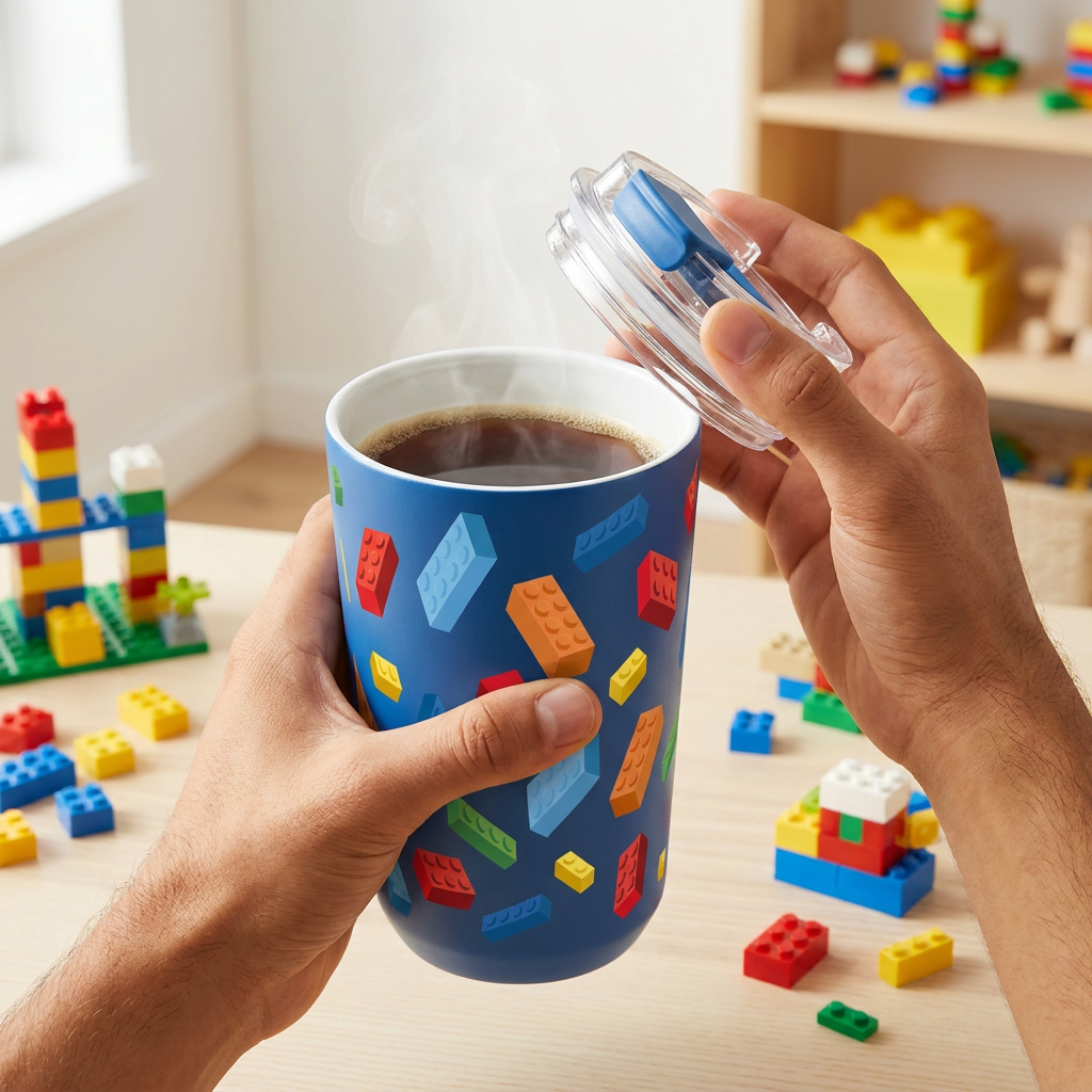 Vaso Térmico de Acero Inoxidable con Interior Cerámico - Block Build | Aurea