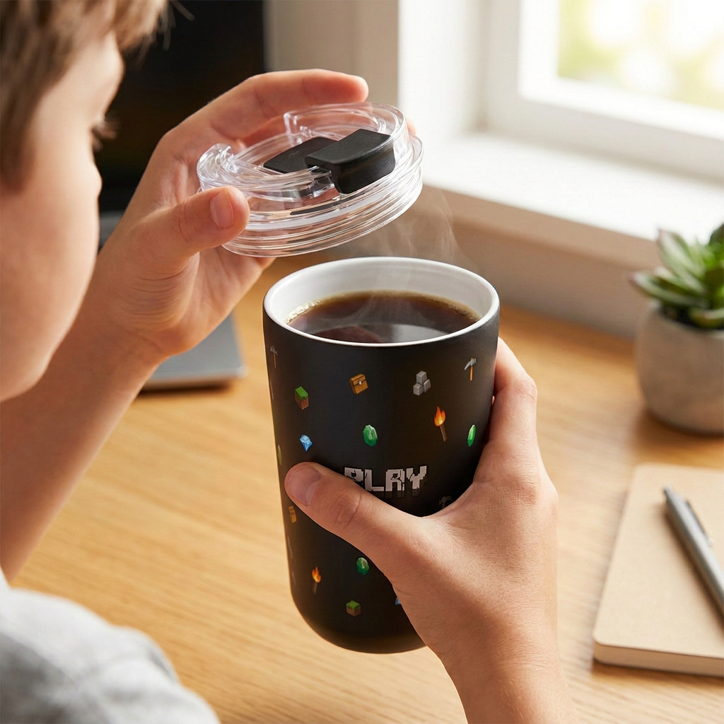 Vaso Térmico de Acero Inoxidable con Interior Cerámico - Pixel Craft | Aurea