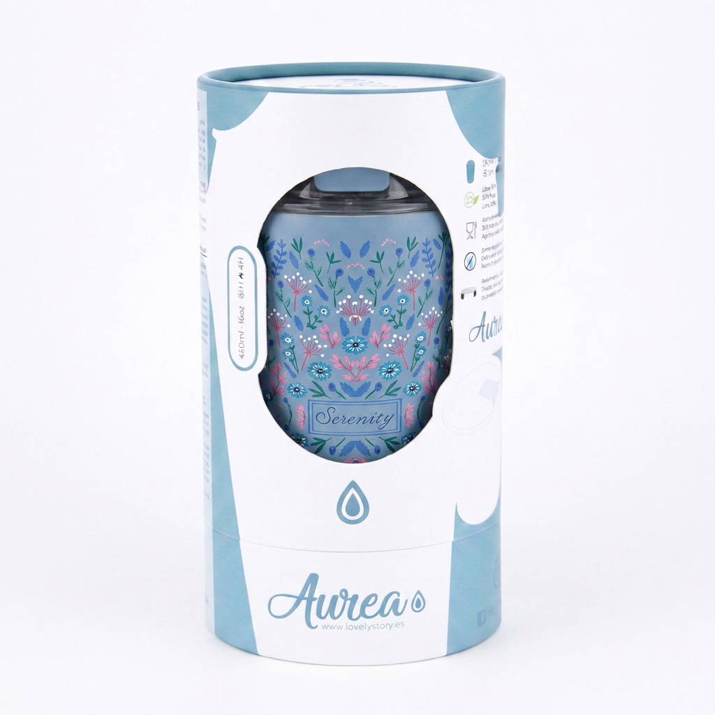 Vaso Térmico de Acero Inoxidable con Interior Cerámico - Floral Essence | Aurea
