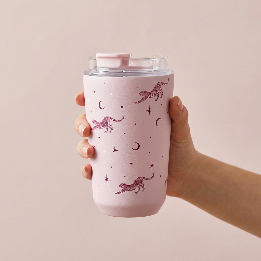 Vaso Térmico de Acero Inoxidable con Interior Cerámico - Mystic Leopard | Aurea