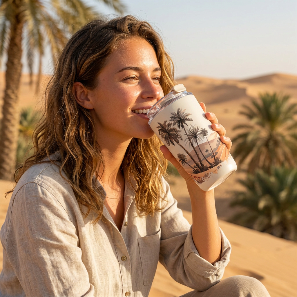 Vaso Térmico de Acero Inoxidable con Interior Cerámico - Travel Dreams | Aurea