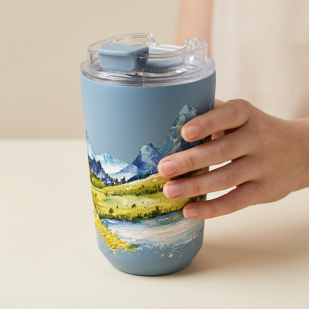 Vaso Térmico de Acero Inoxidable con Interior Cerámico - Travel Dreams | Aurea