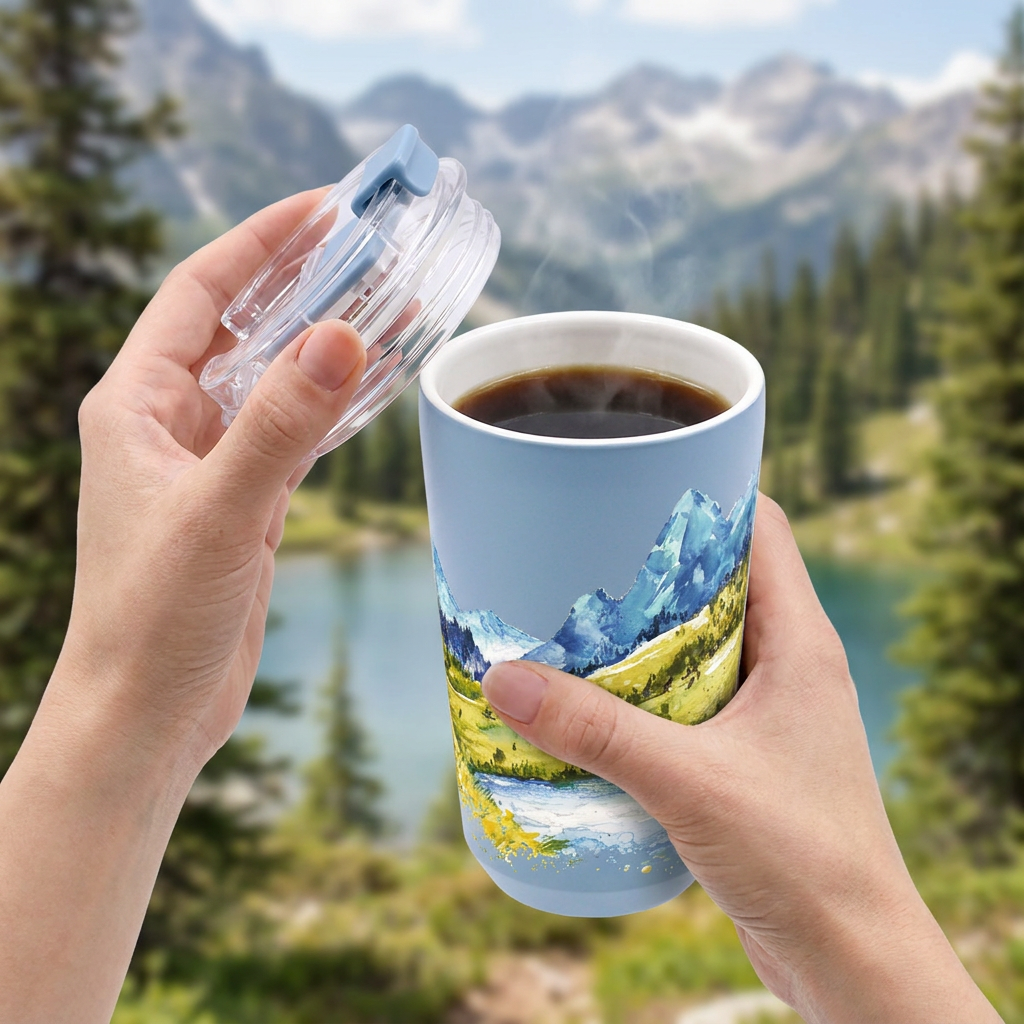 Vaso Térmico de Acero Inoxidable con Interior Cerámico - Travel Dreams | Aurea