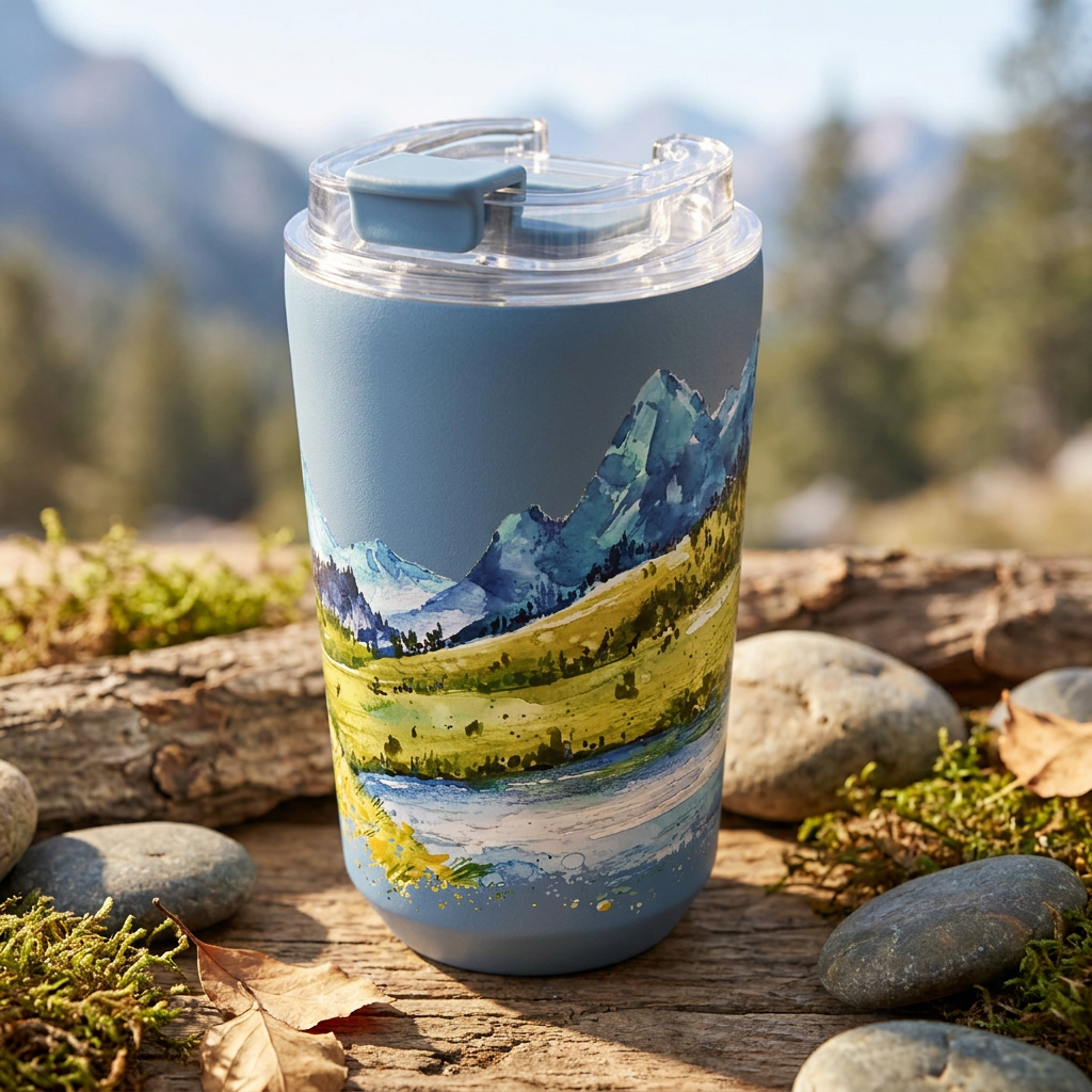Vaso Térmico de Acero Inoxidable con Interior Cerámico - Travel Dreams | Aurea