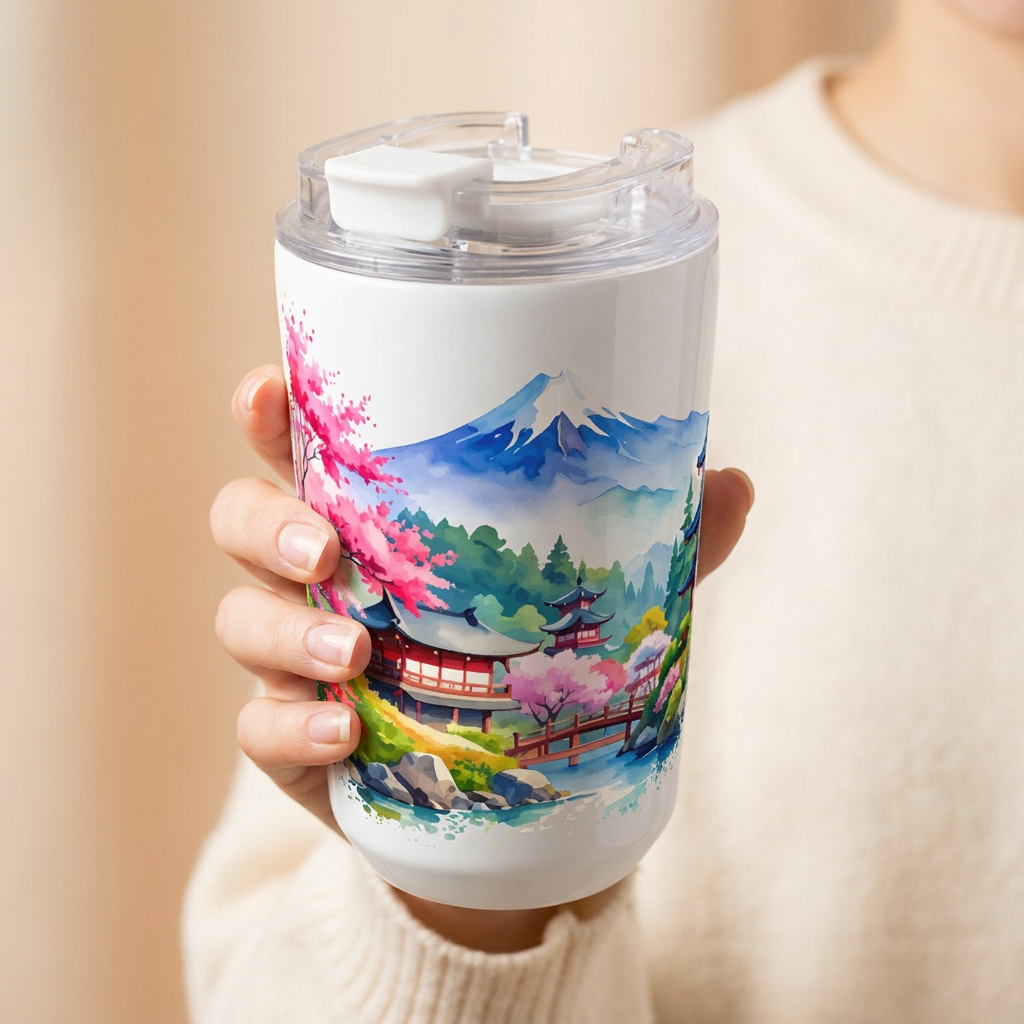 Vaso Térmico de Acero Inoxidable con Interior Cerámico - Travel Dreams | Aurea