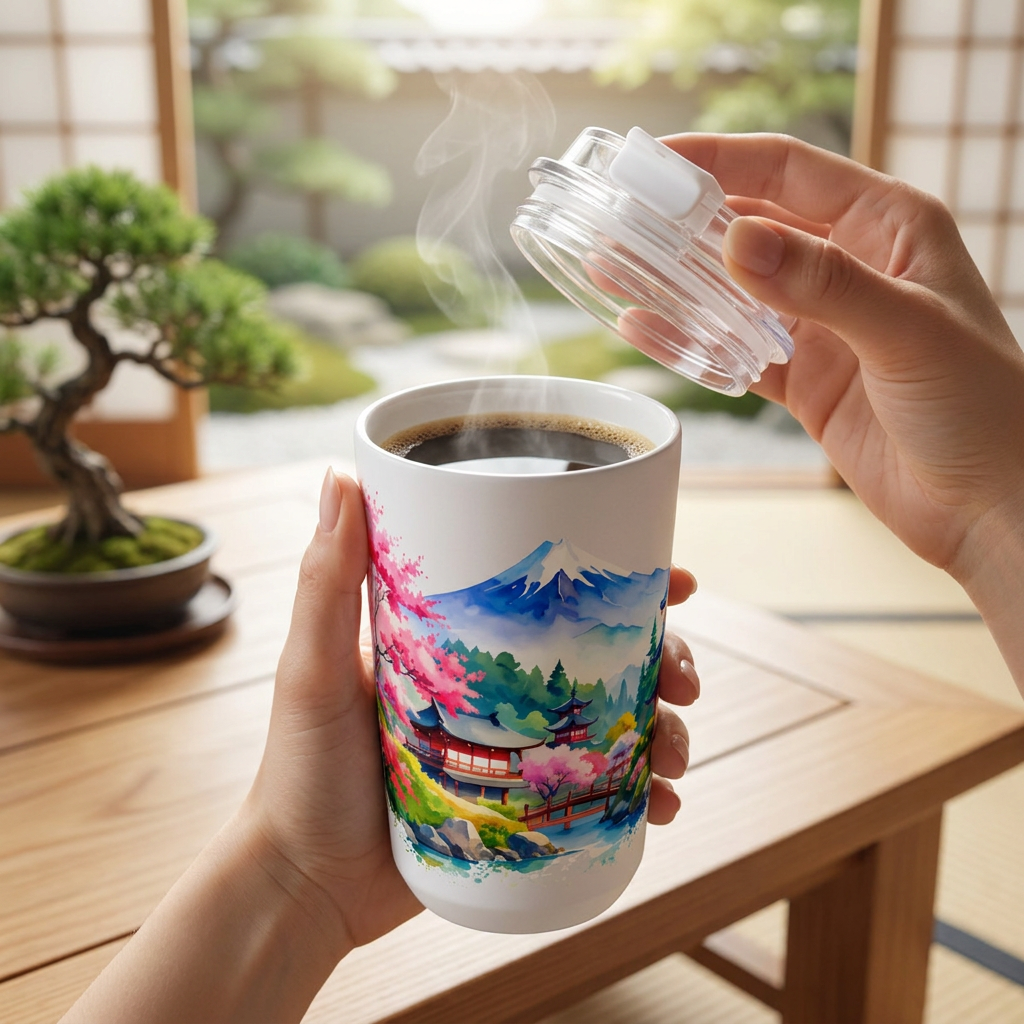 Vaso Térmico de Acero Inoxidable con Interior Cerámico - Travel Dreams | Aurea