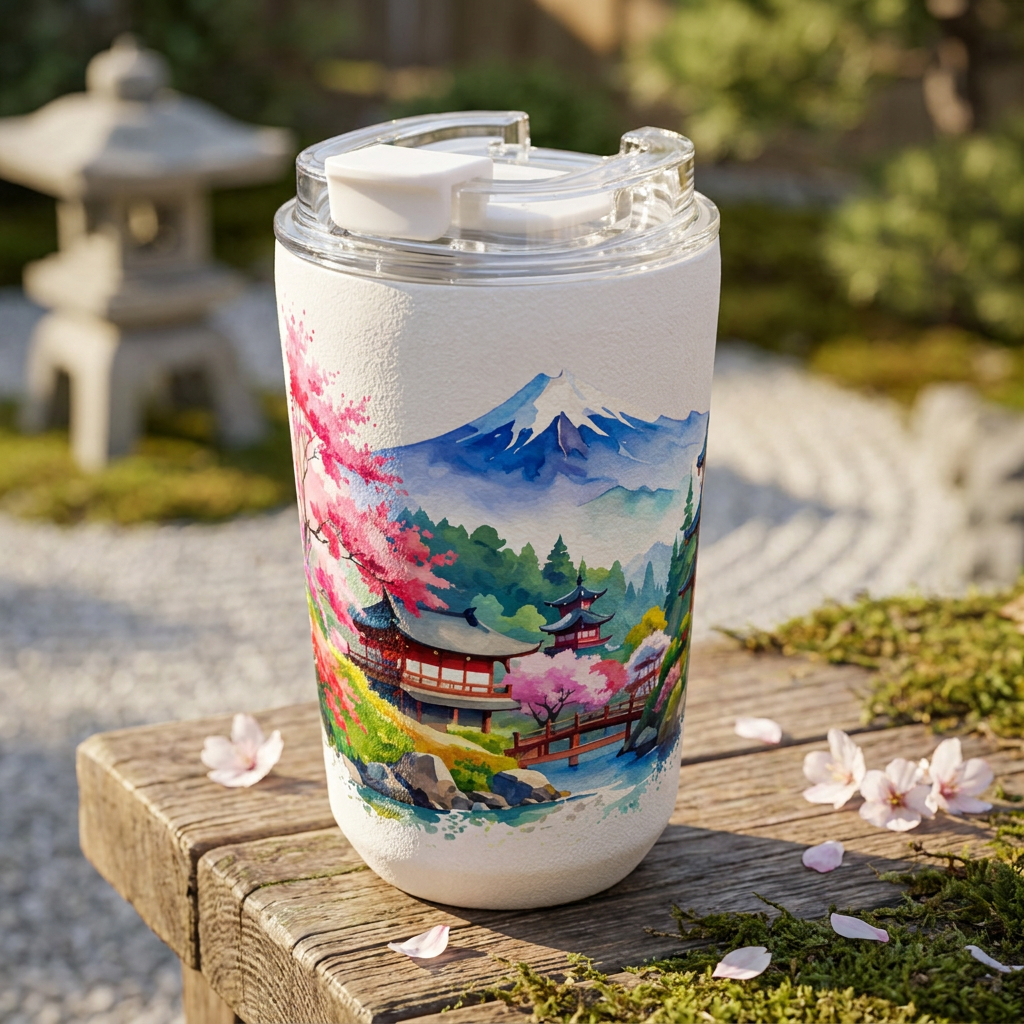 Vaso Térmico de Acero Inoxidable con Interior Cerámico - Travel Dreams | Aurea