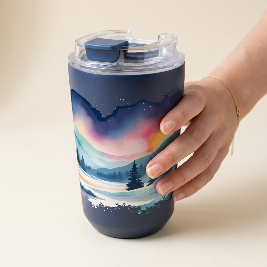 Vaso Térmico de Acero Inoxidable con Interior Cerámico - Travel Dreams | Aurea