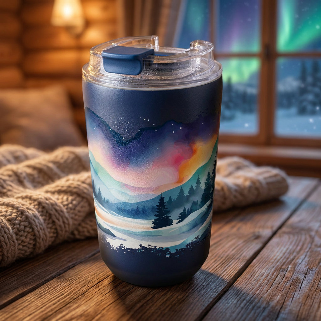 Vaso Térmico de Acero Inoxidable con Interior Cerámico - Travel Dreams | Aurea