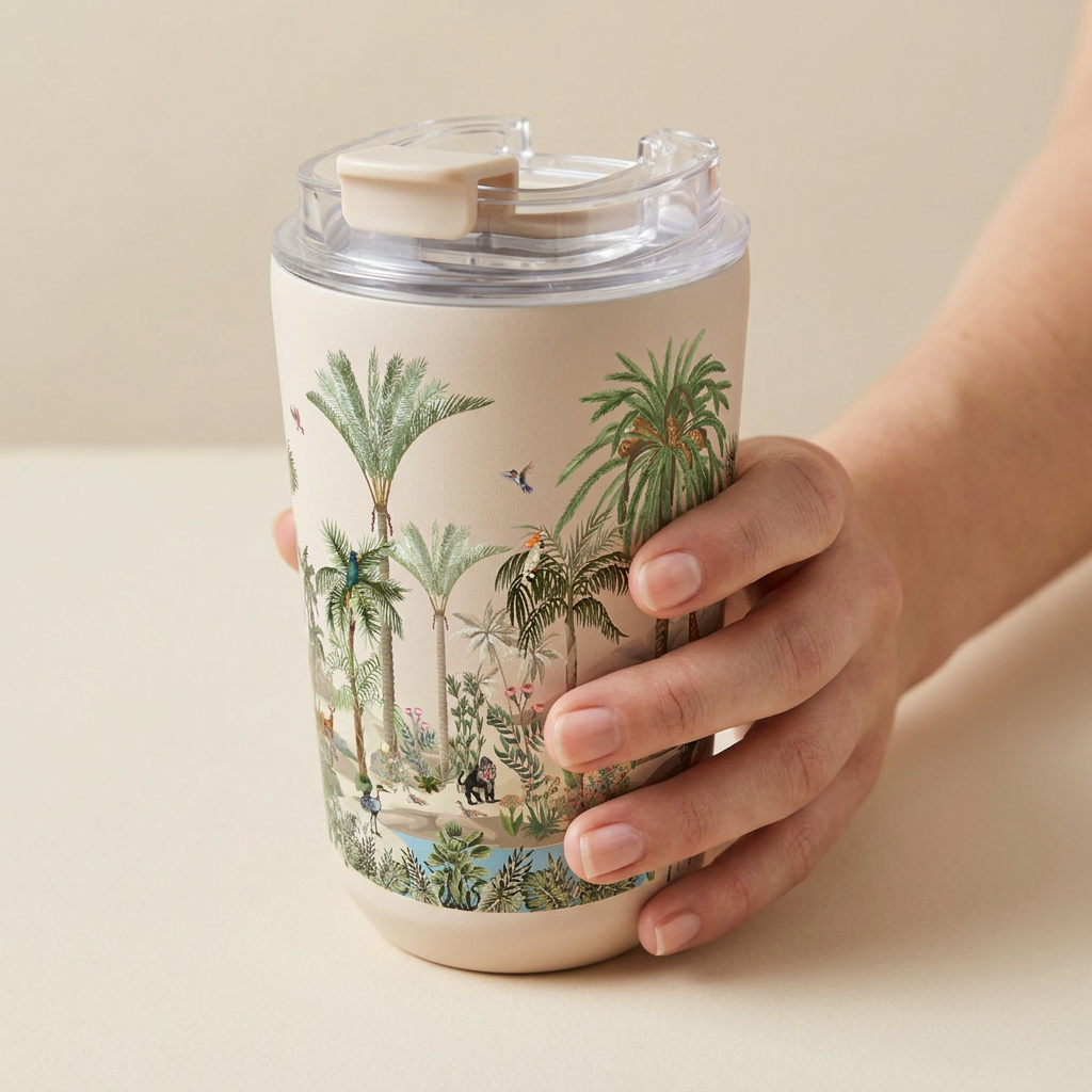 Vaso Térmico de Acero Inoxidable con Interior Cerámico - Wild Paradise | Aurea