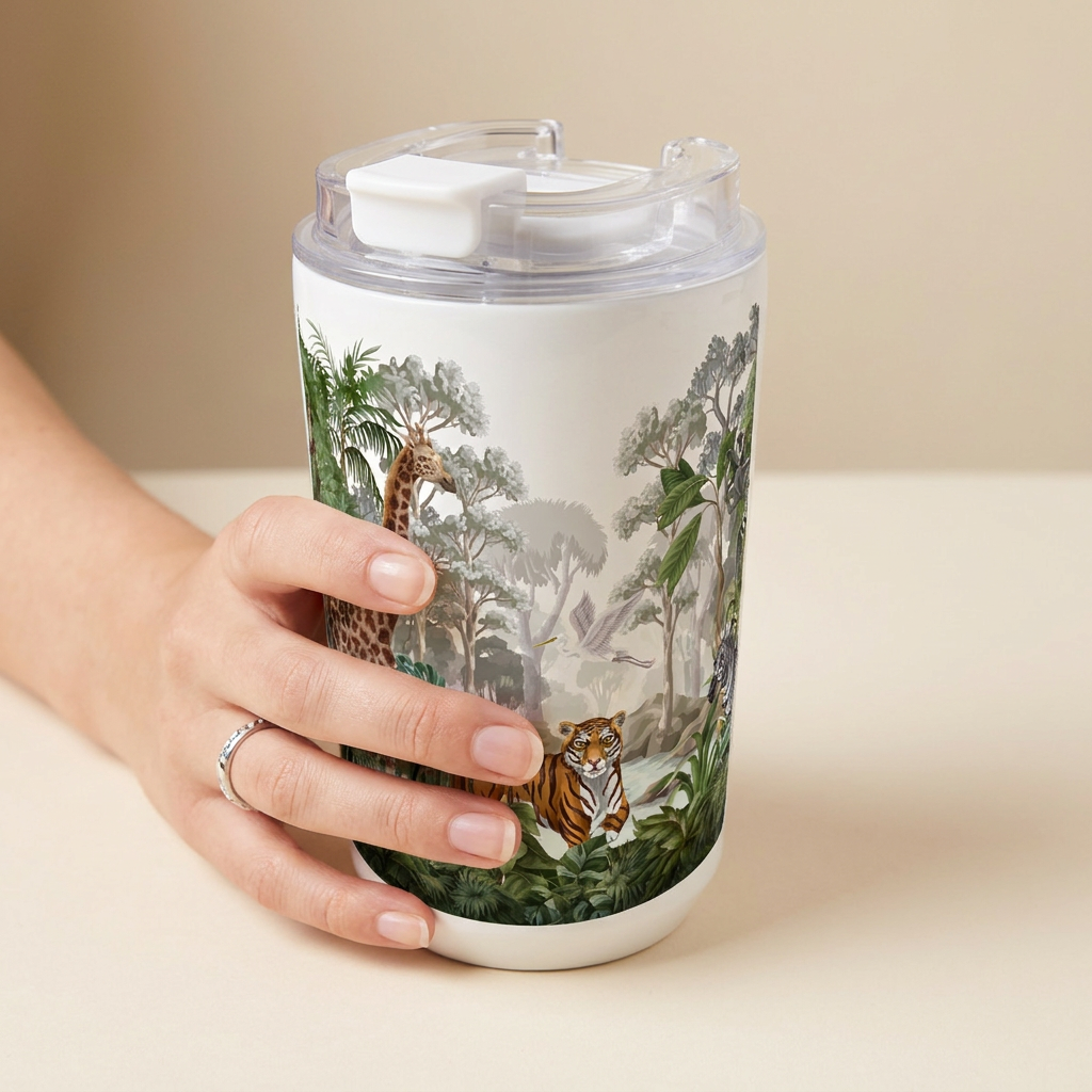 Vaso Térmico de Acero Inoxidable con Interior Cerámico - Wild Paradise | Aurea