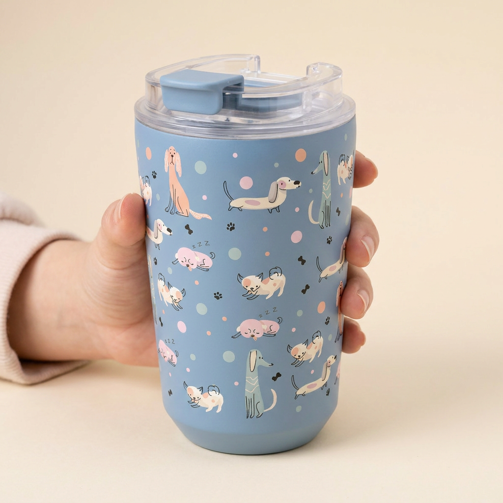 Vaso Térmico de Acero Inoxidable con Interior Cerámico - Dot & Woof | Aurea