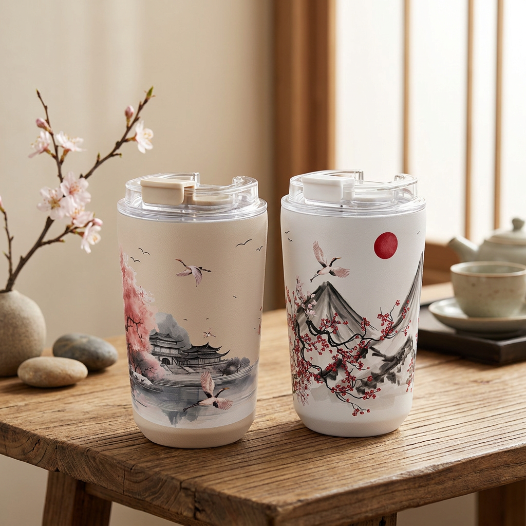 Vaso Térmico de Acero Inoxidable con Interior Cerámico - Echoes of Japan | Aurea