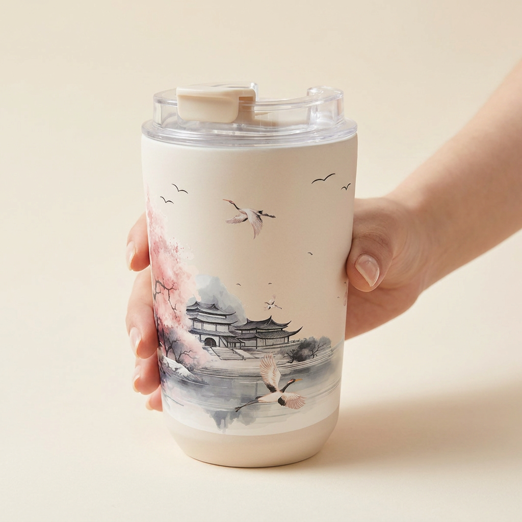 Vaso Térmico de Acero Inoxidable con Interior Cerámico - Echoes of Japan | Aurea